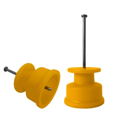 Isolador Roldana 36x36 Amarelo